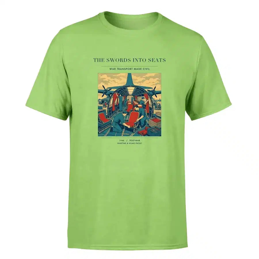 VINTAGE G4538 - The Swords Into Seats - Premium T-Shirt design on lightgreen premium t shirt
