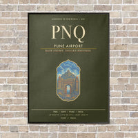 Thumbnail for Pune Airport PNQ - Canvas Framed - Green Army