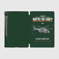 Thumbnail for Leonardo AW101 Merlin HM2 design on dark green samsung tablet tablet case