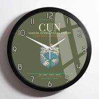 Thumbnail for Cancun International Airport CUN Wall-Clock Framed - Green Army