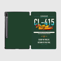 Thumbnail for Canadair CL-415 design on dark green samsung tablet tablet case