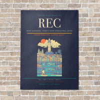 Thumbnail for Recife Guararapes - Gilberto Freyre International Airport REC vertical canvas print - no frame - navy blue background