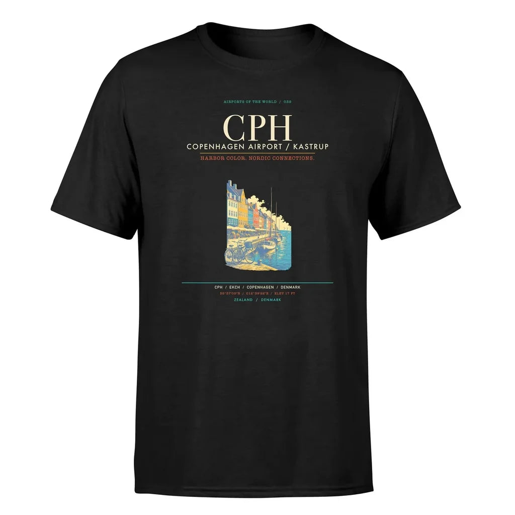 Copenhagen Airport (CPH) Premium T-Shirt Black
