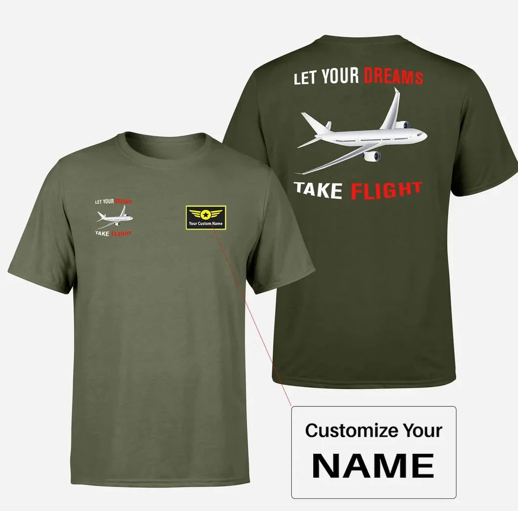 Let Your Dreams Take Flight Designed Double-Side T-Shirts - view 13