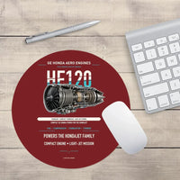 Thumbnail for HF120 design on dark red round mouse pad