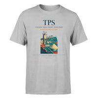 Thumbnail for Vincenzo Florio Airport Trapani-Birgi (TPS) T-Shirt single-side front print in Light Gray | vincenzo-florio-airport-trapani-birgi-tps-double-side-t-shirt