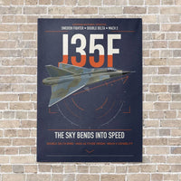 Thumbnail for Saab J 35F Draken vertical canvas print - no frame - navy blue background