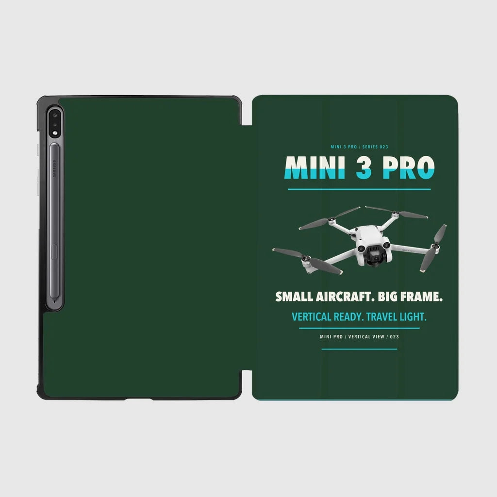 DJI Mini 3 Pro design on dark green samsung tablet tablet case