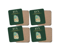Thumbnail for Rovaniemi Airport (RVN) design on dark green 4 pieces set coaster