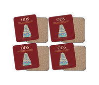 Thumbnail for Odesa International Airport ODS Coaster 4-Pieces-Set - Dark Red
