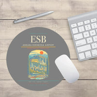 Thumbnail for Ankara Esenboga Airport ESB Mouse-Pad Round - Gray