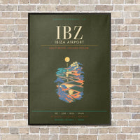 Thumbnail for Ibiza Airport IBZ - Canvas Framed - Green Army