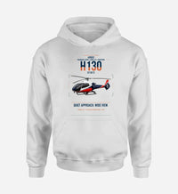 Thumbnail for Airbus H130 design on white double-side hoodie, single-side print