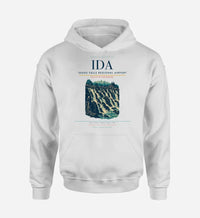 Thumbnail for Idaho Falls Regional Airport (IDA) design on white hoodie single-side print
