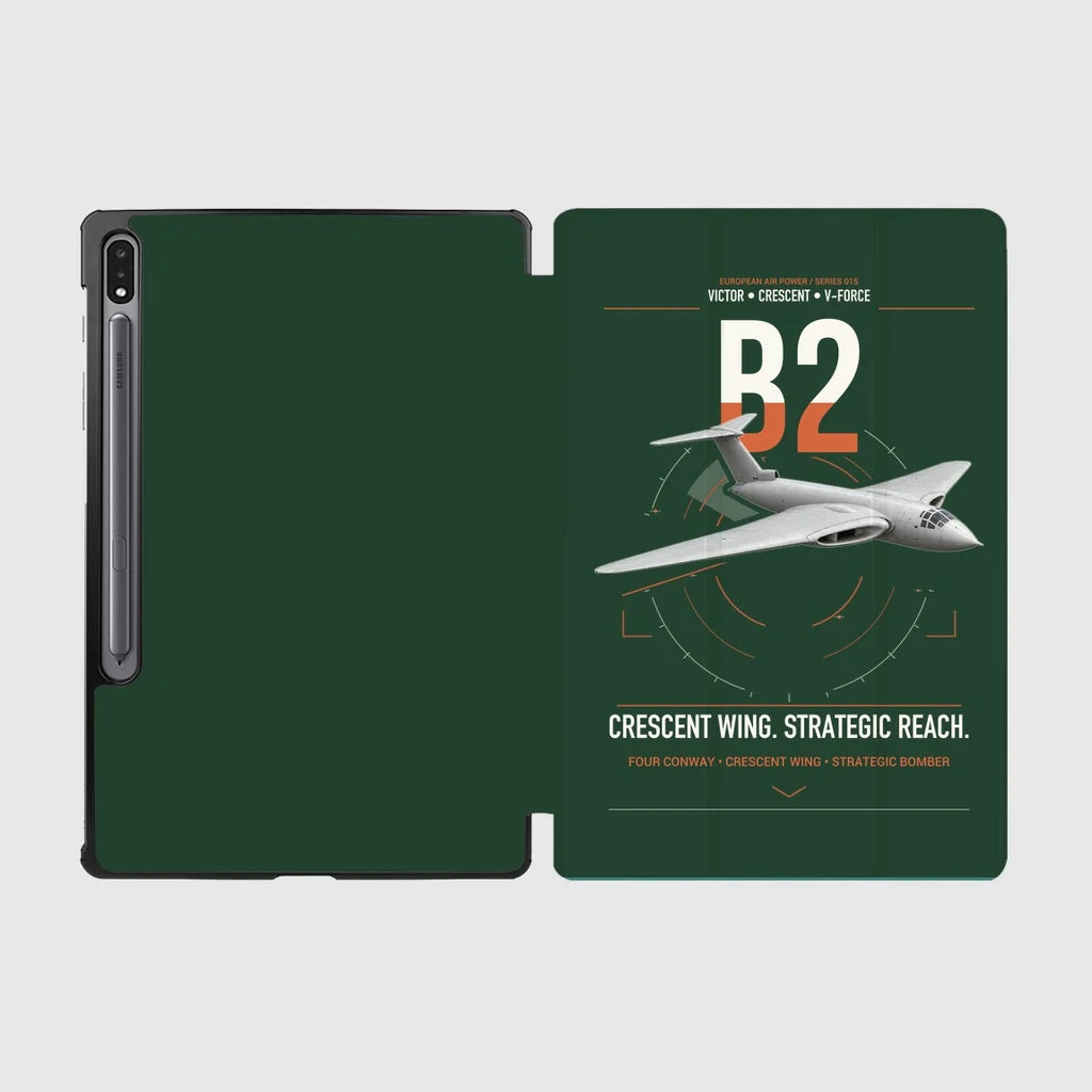 Handley Page Victor B2 design on dark green samsung tablet tablet case