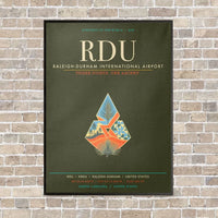 Thumbnail for Raleigh-Durham International Airport RDU - Canvas Framed - Green Army
