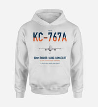 Thumbnail for Boeing KC-767A design on white double-side hoodie, single-side print