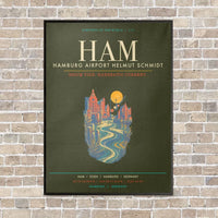 Thumbnail for Hamburg Airport Helmut Schmidt HAM - Canvas Framed - Green Army