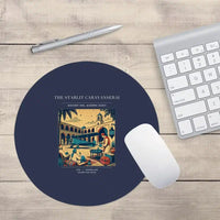 Thumbnail for VINTAGE G4336 - The Starlit Caravanserai - Designed Mouse Pads design on navyblue round