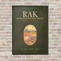 Thumbnail for Marrakech Menara Airport RAK - Canvas Framed - Green Army