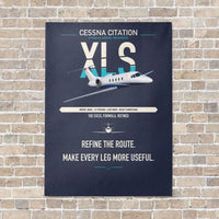 Thumbnail for Cessna Citation XLS vertical canvas print - no frame - navy blue background