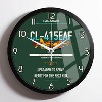 Thumbnail for Canadair CL-415EAF design on dark green framed wall clock