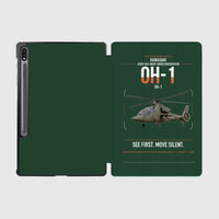 Thumbnail for Kawasaki OH-1 design on dark green samsung tablet tablet case