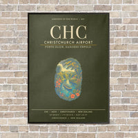 Thumbnail for Christchurch Airport CHC - Canvas Framed - Green Army