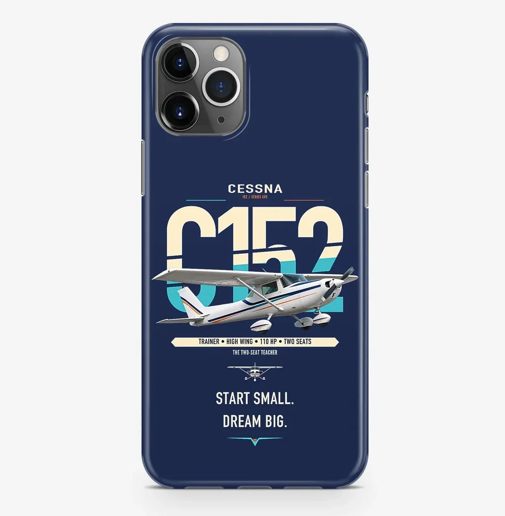 Cessna 152 design on navy blue magsafe iphone case, for iPhone Pro Max