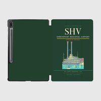 Thumbnail for Shreveport Regional Airport (SHV) design on dark green samsung tablet tablet case