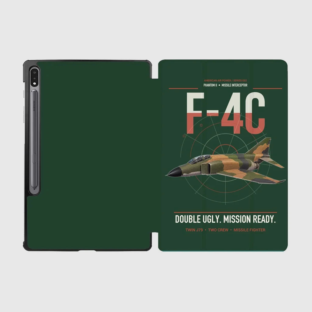 F-4C Phantom II design on dark green samsung tablet tablet case