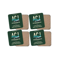 Thumbnail for Airbus ACJ330neo / exact ACJ330-800 design on dark green 4 pieces set coaster