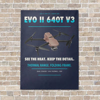 Thumbnail for Autel EVO II Dual 640T V3 vertical canvas print - no frame - navy blue background
