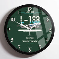 Thumbnail for Lockheed L-188 Electra design on dark green framed wall clock