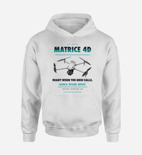 Thumbnail for DJI Matrice 4D design on white hoodie single side