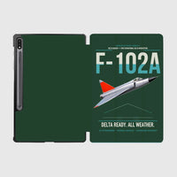 Thumbnail for F-102A Delta Dagger design on dark green samsung tablet tablet case