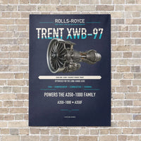 Thumbnail for TRENT XWB-97 vertical canvas print - no frame - navy blue background