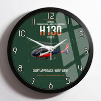 Thumbnail for Airbus H130 design on dark green framed wall clock