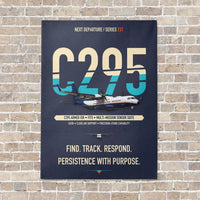 Thumbnail for Airbus C295 Armed ISR vertical canvas print - no frame - navy blue background