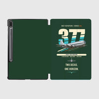 Thumbnail for Boeing 377 Stratocruiser design on dark green samsung tablet tablet case