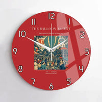 Thumbnail for VINTAGE G4011 - The Balloon Ascent - Designed Wall Clocks design on red no-frame