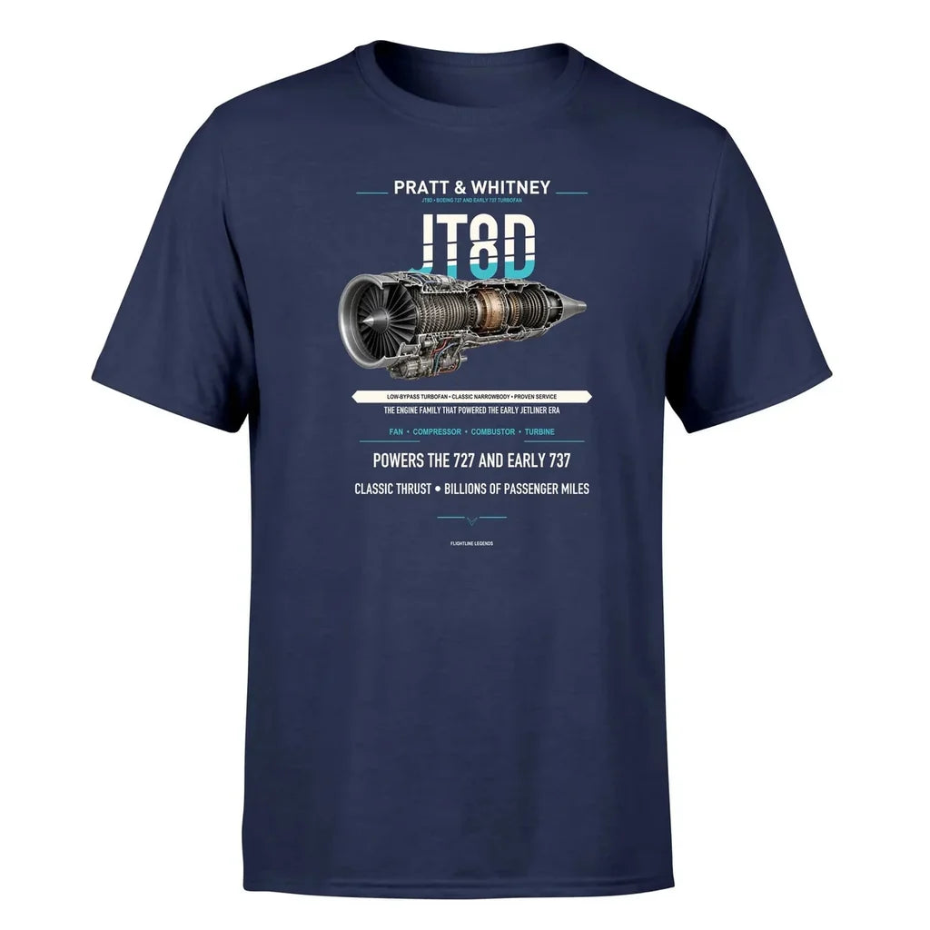 JT8D design on navy blue single side