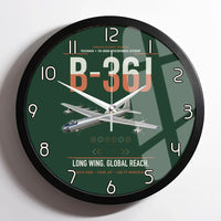 Thumbnail for B-36J Peacemaker design on dark green framed wall clock