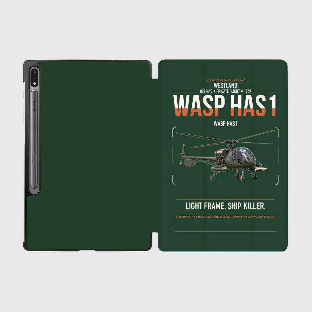Westland Wasp HAS1 design on dark green samsung tablet tablet case