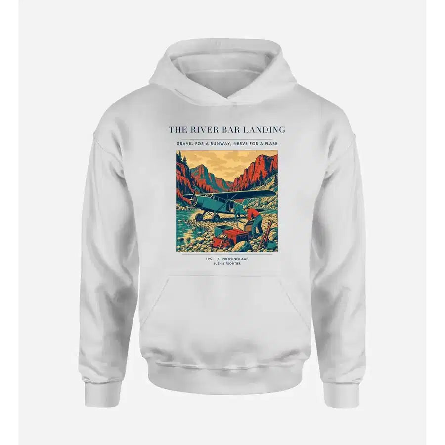 VINTAGE G4193 - The River Bar Landing - Premium Hoodie design on white premium