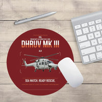Thumbnail for HAL ALH Dhruv Mk III design on dark red round mouse pad