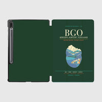 Thumbnail for Bergen Airport Flesland BGO - Seven-Rain Fjord Tapestry - Dark Green