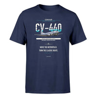 Thumbnail for Convair CV-440 Metropolitan design on navy blue single side