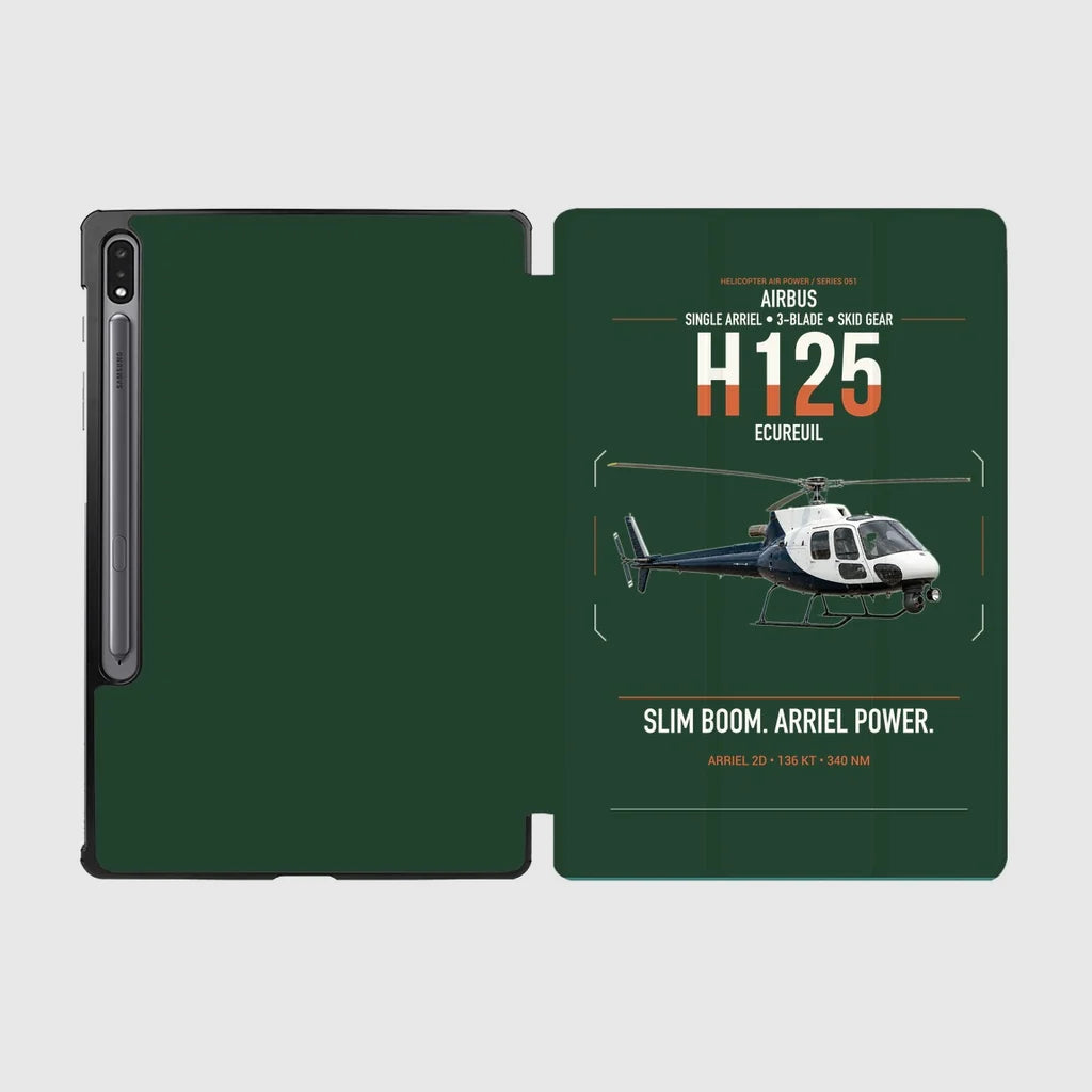 Airbus H125 design on dark green samsung tablet tablet case