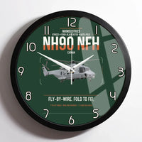 Thumbnail for NHIndustries NH90 NFH Caïman design on dark green framed wall clock